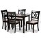 Baxton Studio Clarke Sand Upholstered and Espresso Wood 5-Piece Dining Set 166-10760-8026 - alternate 2